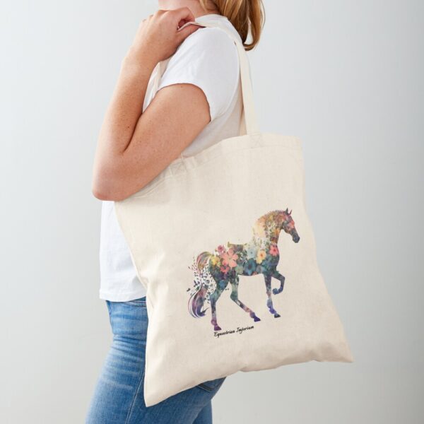 tote-bag-sac-cheval fleurs Tote Bag Cavalière Cheval - Galop Fleuri