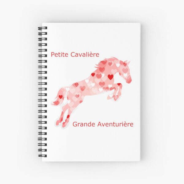 work-170386244-cahier-à-spirale Cahier Cheval Coeur - Cœur de Cavaliere
