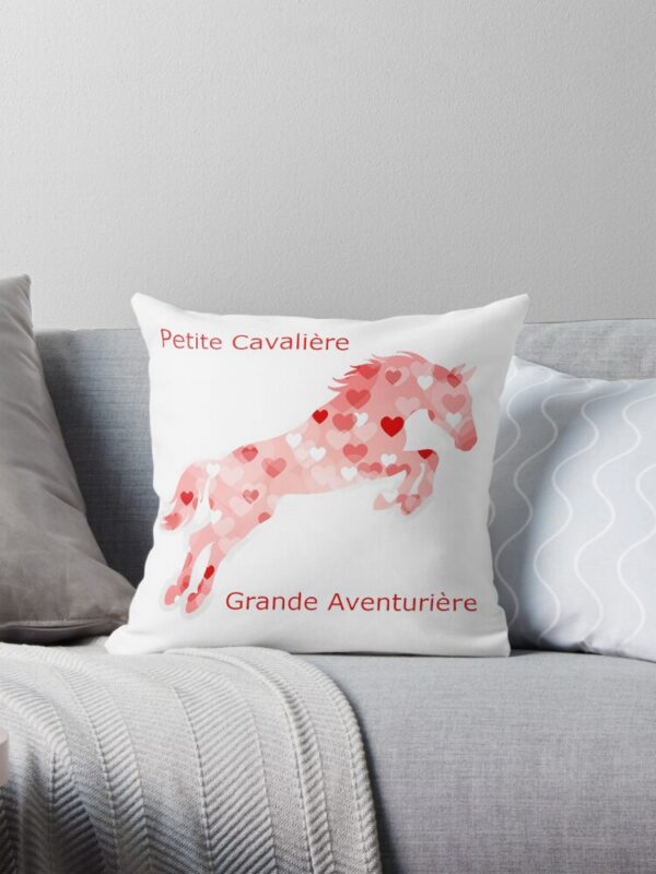 work-170386244-coussin Coussin Cheval Coeur - Cœur de Cavalière