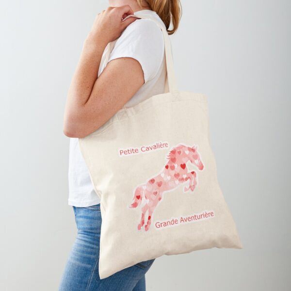 work-170386244-tote-bag-classique-2 Tote Bag Cavalière Cheval Coeurs - Cœur de Cavalière