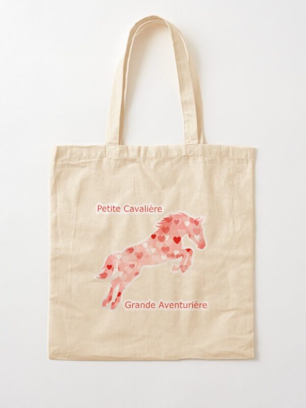 work-170386244-tote-bag-classique-3 Tote Bag Cavalière Cheval Coeurs - Cœur de Cavalière